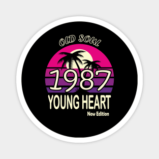 1987 Birthday Gift Old Soul Young Heart Magnet